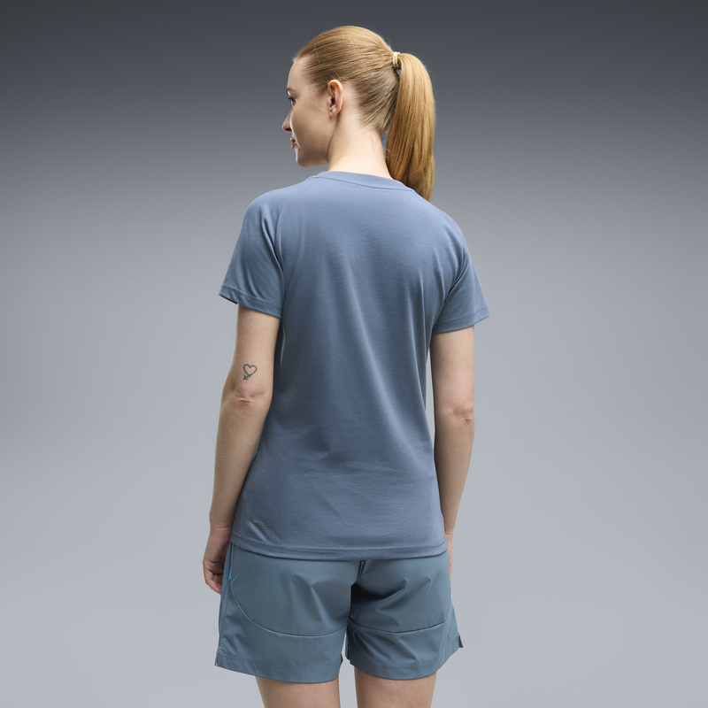 MCFC LW WMNS PUMATECH POCKET TEE - Evening Sky-Luminous Blue